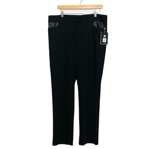 CATHERINE MALANDRINO for Design Nation Black Straight Leg Pants Slacks Size 16